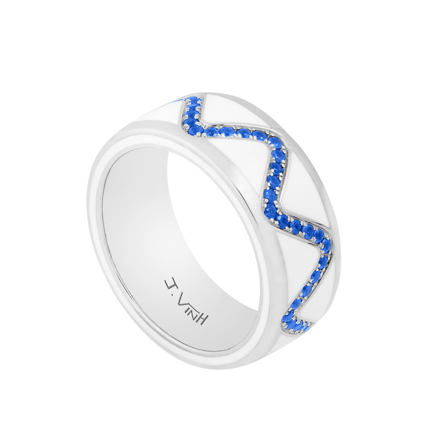 Bague Vibration with color - Or blanc - J.VINH