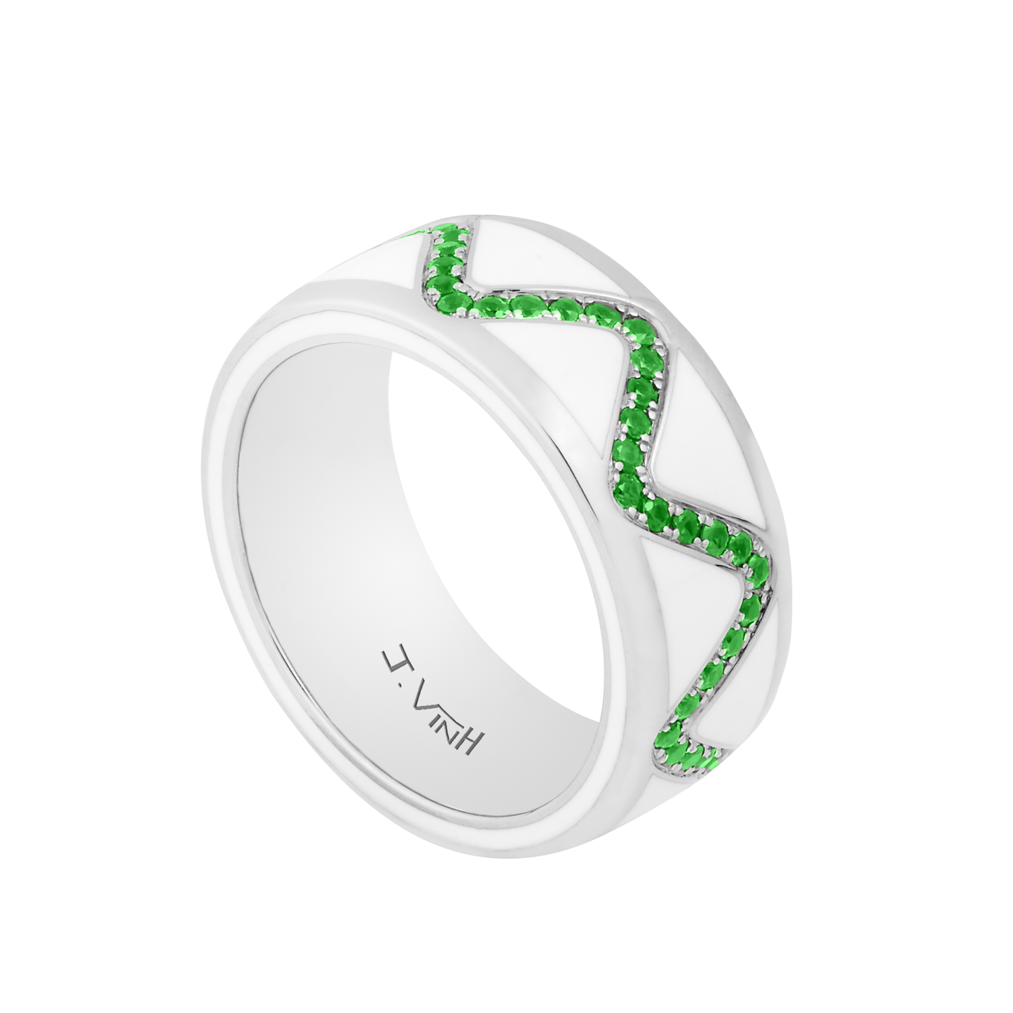 Bague Vibration with color - Or blanc - J.VINH