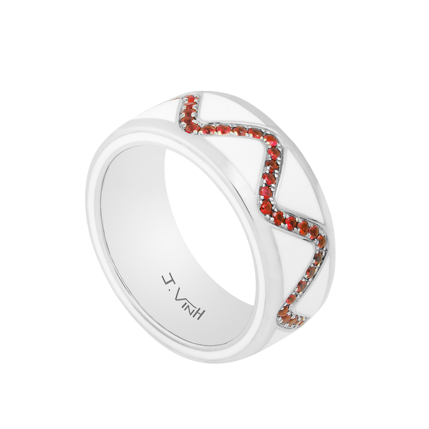 Bague Vibration with color - Or blanc - J.VINH