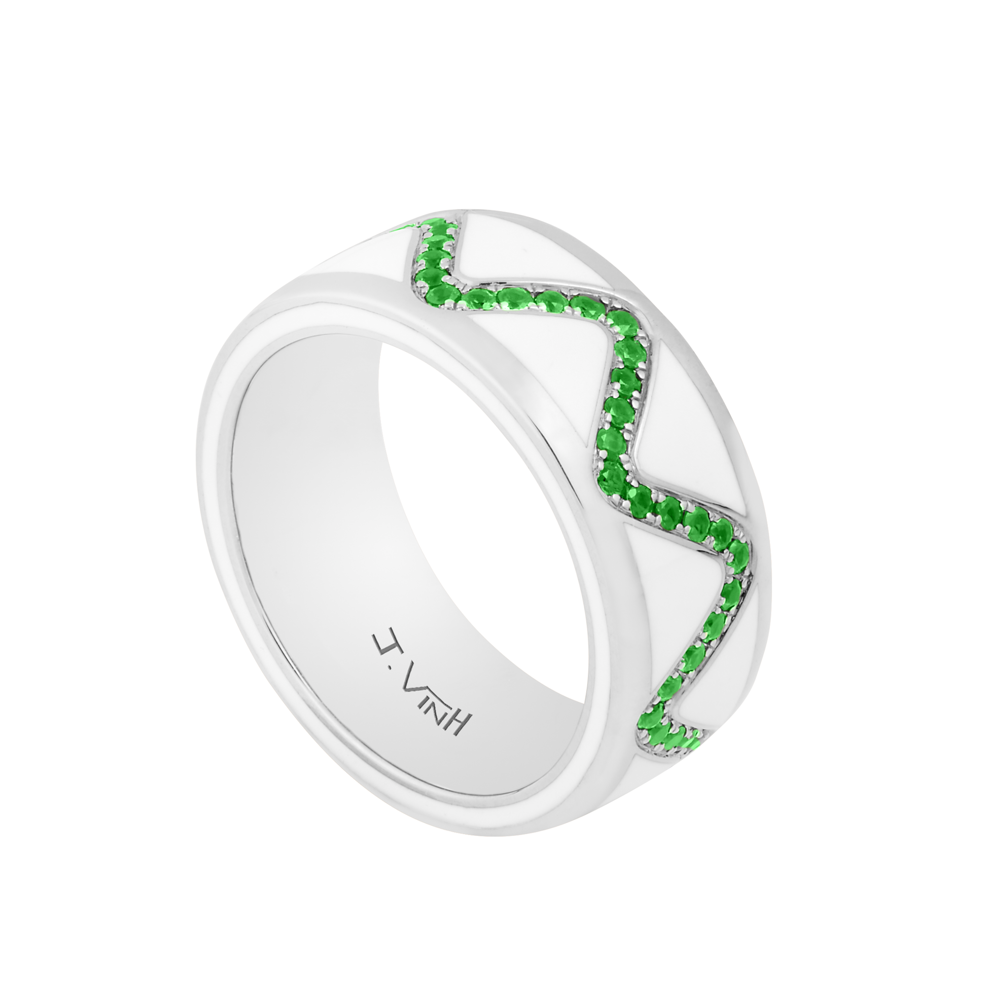 Bague Vibration with color - Or blanc - J.VINH