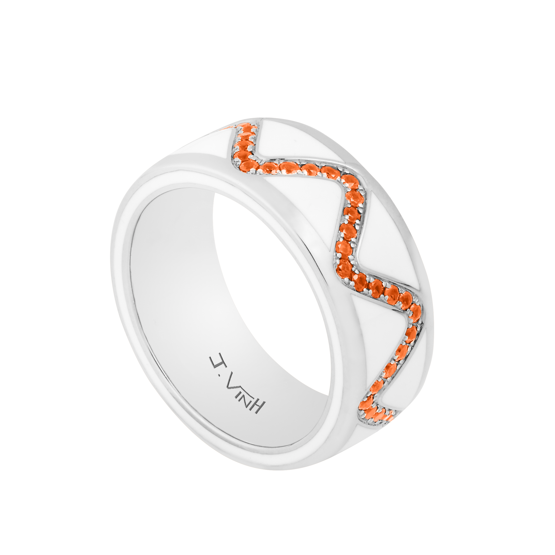 Bague Vibration with color - Or blanc - J.VINH